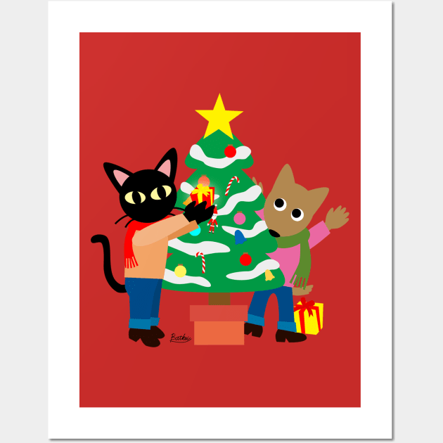 Merry Christmas Wall Art by BATKEI